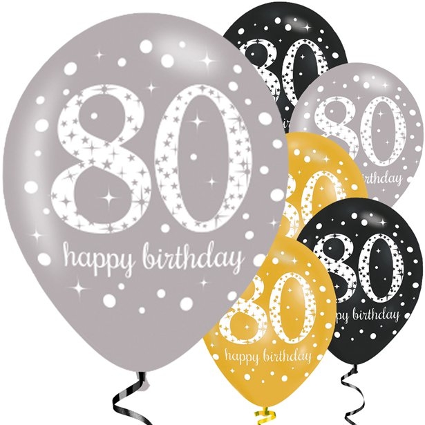 80th Birthday Balloons