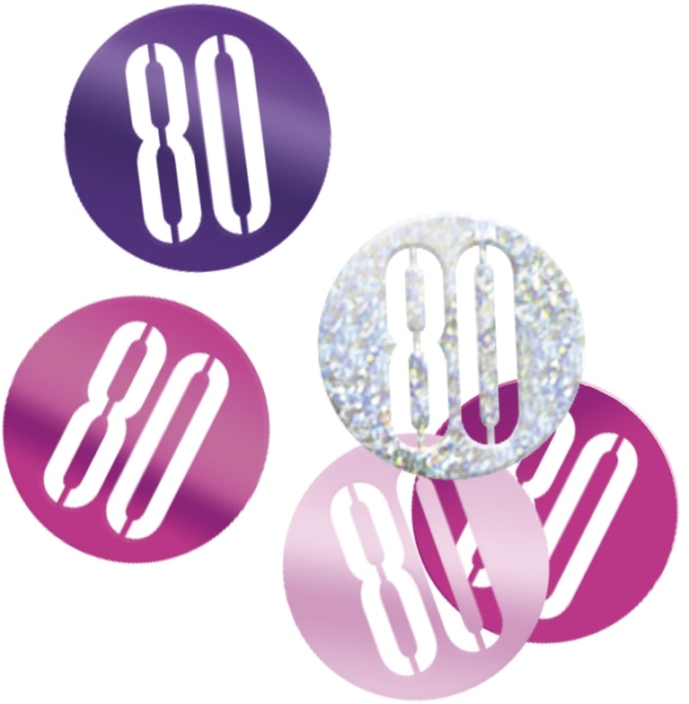80th Birthday Pink Partyware