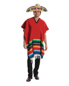 Red Mexican Poncho