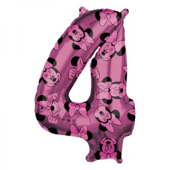 Minnie Mouse Pink Number 4 Supershape Foil Balloon- 26" 