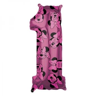 Minnie Mouse Pink Number 1 Supershape Foil Balloon- 26" 