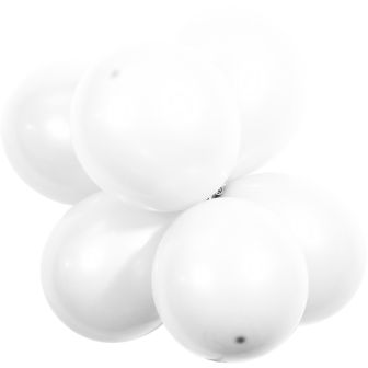 White Latex Balloons - 6pk
