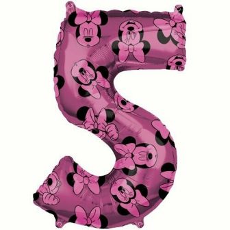 Minnie Mouse Pink Number 5 Supershape Foil Balloon- 26" 