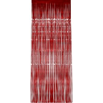 Shimmer Curtain Red 