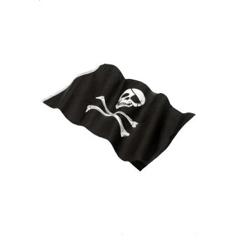 Pirate Flag approx 152x91cm / 5inx3in Black with Large Skull & Crossbones Print