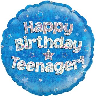 Blue Teenager Foil Balloon - 18"
