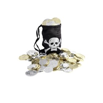 Pirate Coin Bag Black with Coins