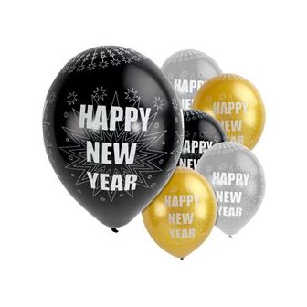 Happy New Year Latex Balloons