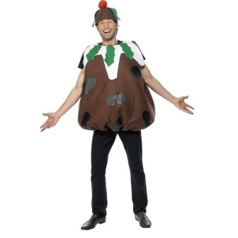 Christmas Pudding Costume Brown with Tabard & Hat