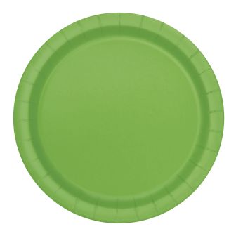 Lime Green 9" Round Paper Plates - 16pk
