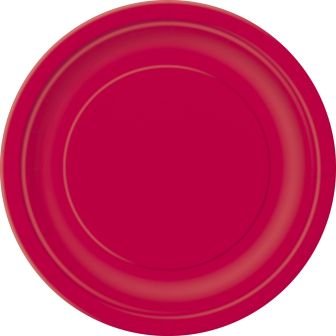 Ruby Red 9" Round Paper Plates - 16pk
