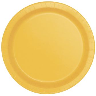 Sunflower Yellow 9" Round Paper Plates - 16pk