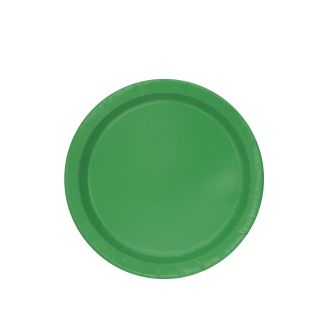 Emerald Green 9" Round Paper Plates - 16pk