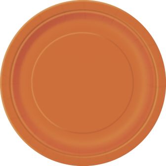Orange 9" Round Paper Plates - 16pk