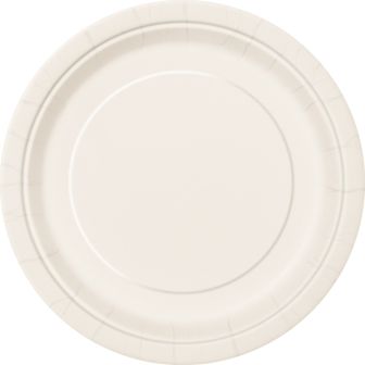 Ivory 9" Round Paper Plates - 16pk