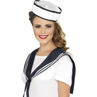 Sailor Scarf & Hat White