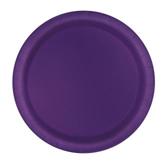 Deep Purple 9" Round Paper Plates - 16pk
