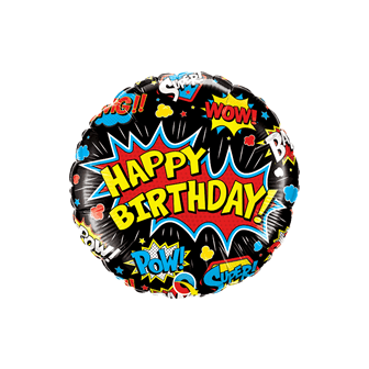 Happy Birthday Superhero Balloon