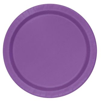 Purple 9" Round Paper Plates - 16pk