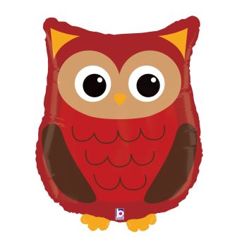 Woodland Brown Owl Foil Balloon - 26"