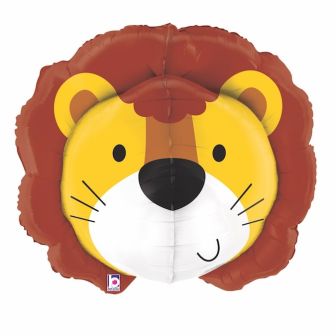 Lion Head Large Multi Sided Foil Balloon - 30"