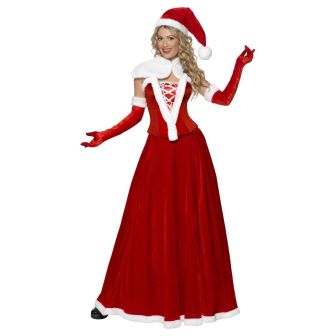 Luxury Miss Santa Costume Red (M)