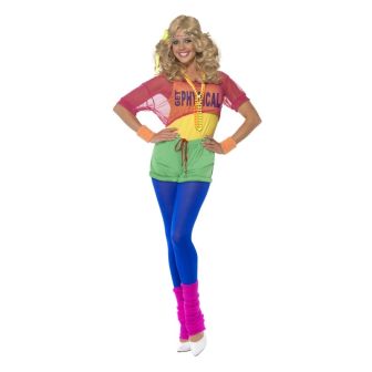 Let's Get Physical Girl 80's Costume (S)