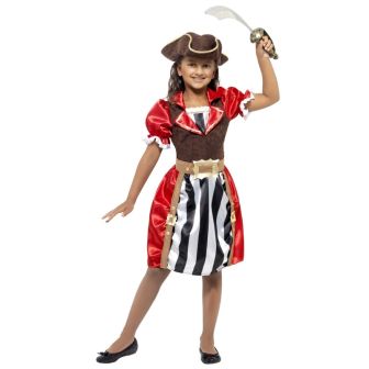 Girls Pirate Captain Costume - Medium