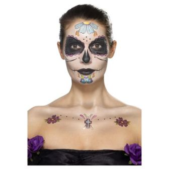 Day of The Dead Face Tattoo Transfers