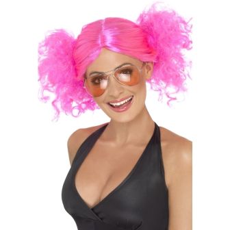80s Bunches Wig Pink
