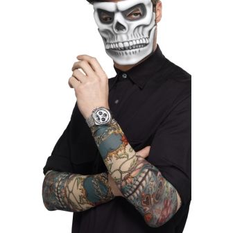 Day of the Dead Tattoo Sleeve Multi-Coloured 2 Pack