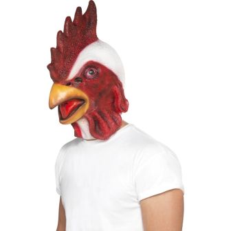 Chicken Mask White Full Overhead Latex