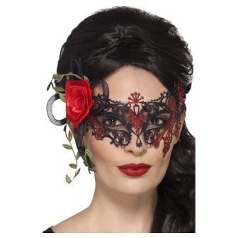 Day of The Dead Metal Filigree Mask