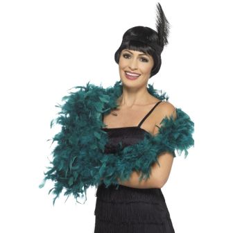Deluxe Feather Boa Teal - 80g 