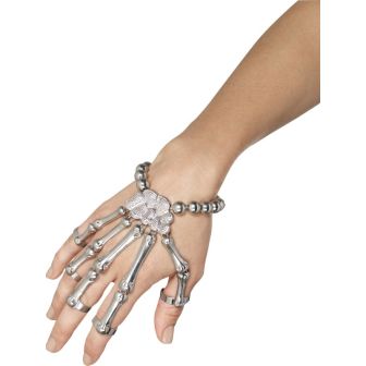 Skeleton Hand Bracelet Silver