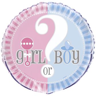 Girl or Boy 18" Foil Balloon - Each