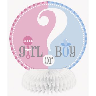 Girl or Boy Mini Honeycomb Decorations - 4pk