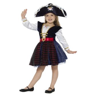 Deluxe Glitter Pirate Girl Costume - Small