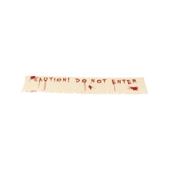 Caution Do Not Enter Bloody Banner Decoration Cloth 180x35cm / 71x14in