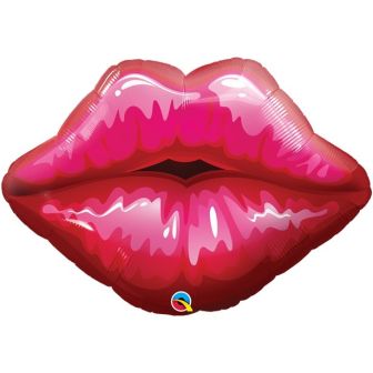 Big Red Kissy Lips Balloon - 30"