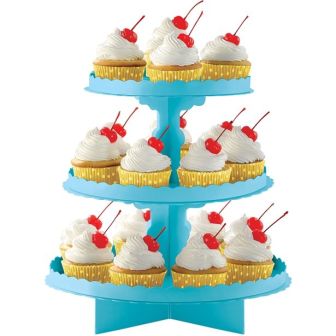Caribbean Blue 3 Tier Cake or Treat Stands 