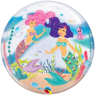 Mermaid Birthday Bubble Balloon - 22"