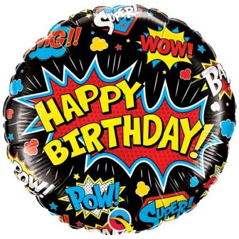 Super Hero Birthday Balloon - 18" Foil