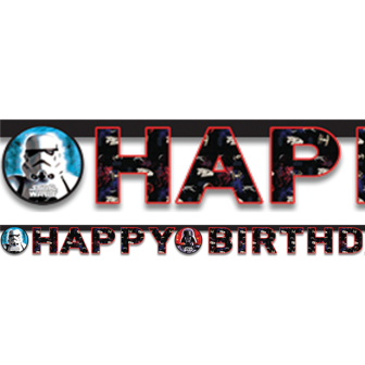 Star Wars 'Happy Birthday' Letter Banner - 1.6m