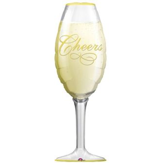 Champagne Glass SuperShape Balloon - 38" Foil