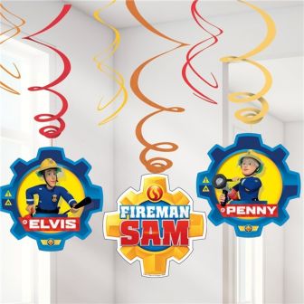 Fireman Sam Swirl Decorations - 60cm