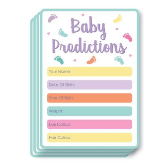 Baby Shower Prediction Cards