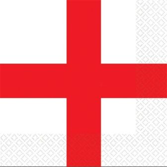 St George's England Flag Napkins - 16pk