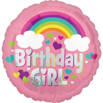 Birthday Girl Rainbow Balloon - 18" Foil