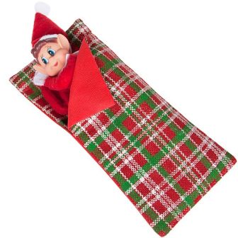 Naughty Elf Patterned Sleeping Bag